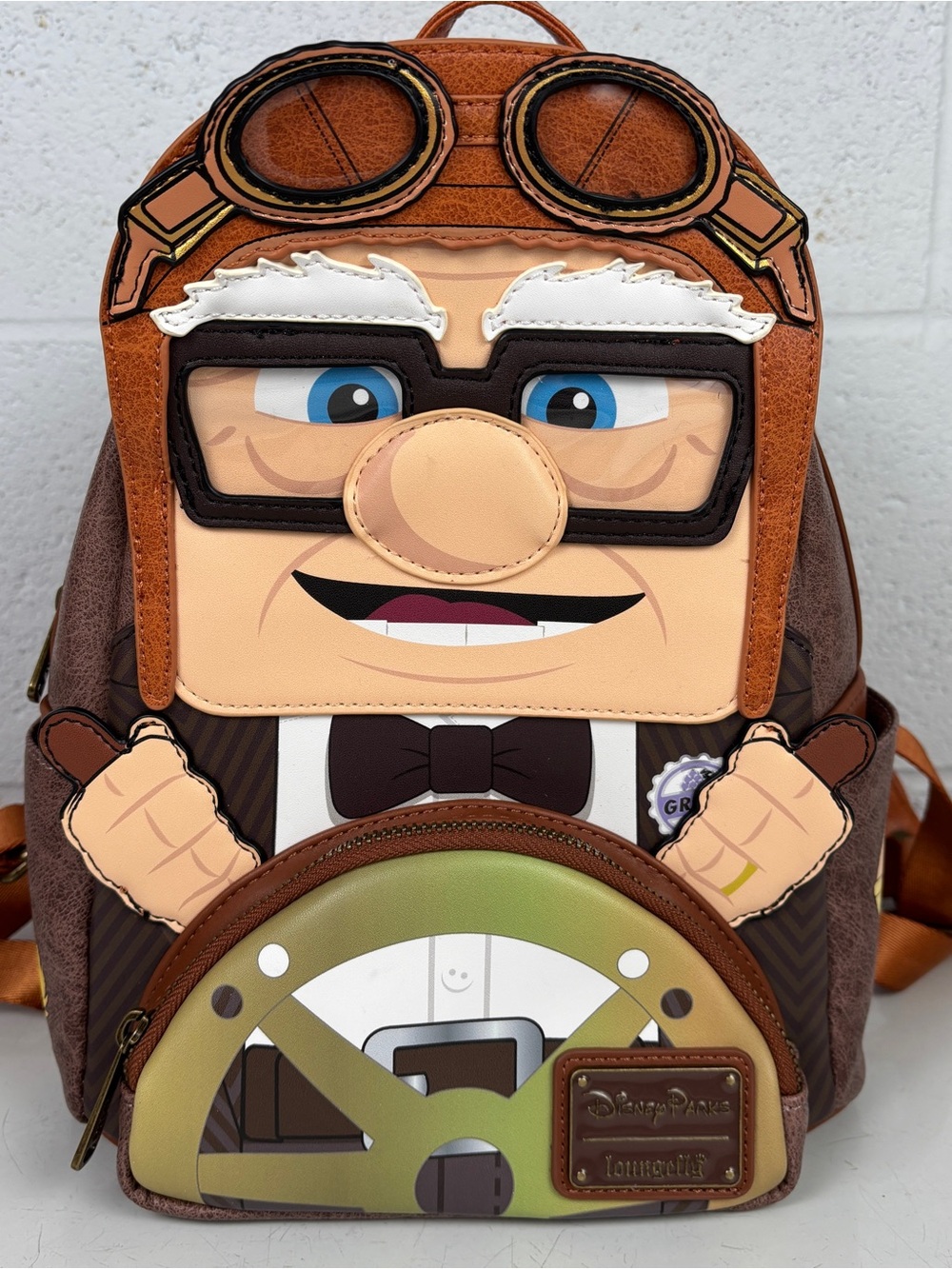 Loungefly Disney Pixar UP Brown Carl Fredricksen Character Mini Backpack